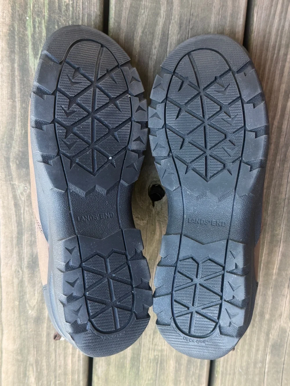 Lands' End Men's Brown All Weather Slip On Shoes Size 10.5 NWOT
